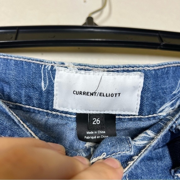 Current/Elliott The Fling Floral Straight Leg Jean Size 26 - Picture 7 of 8